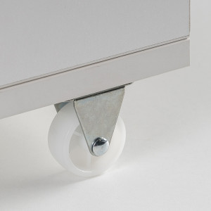 Мебельное колесо неповоротное , на платформе, без тормоза, D38, белый LJPS0239 Public Steel Россия