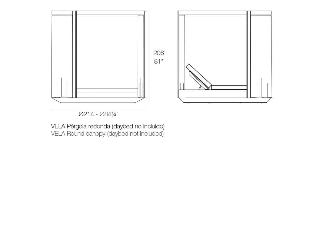 Круглая Садовая кровать с балдахином Vondom ARCH-00036737 - Вид №4