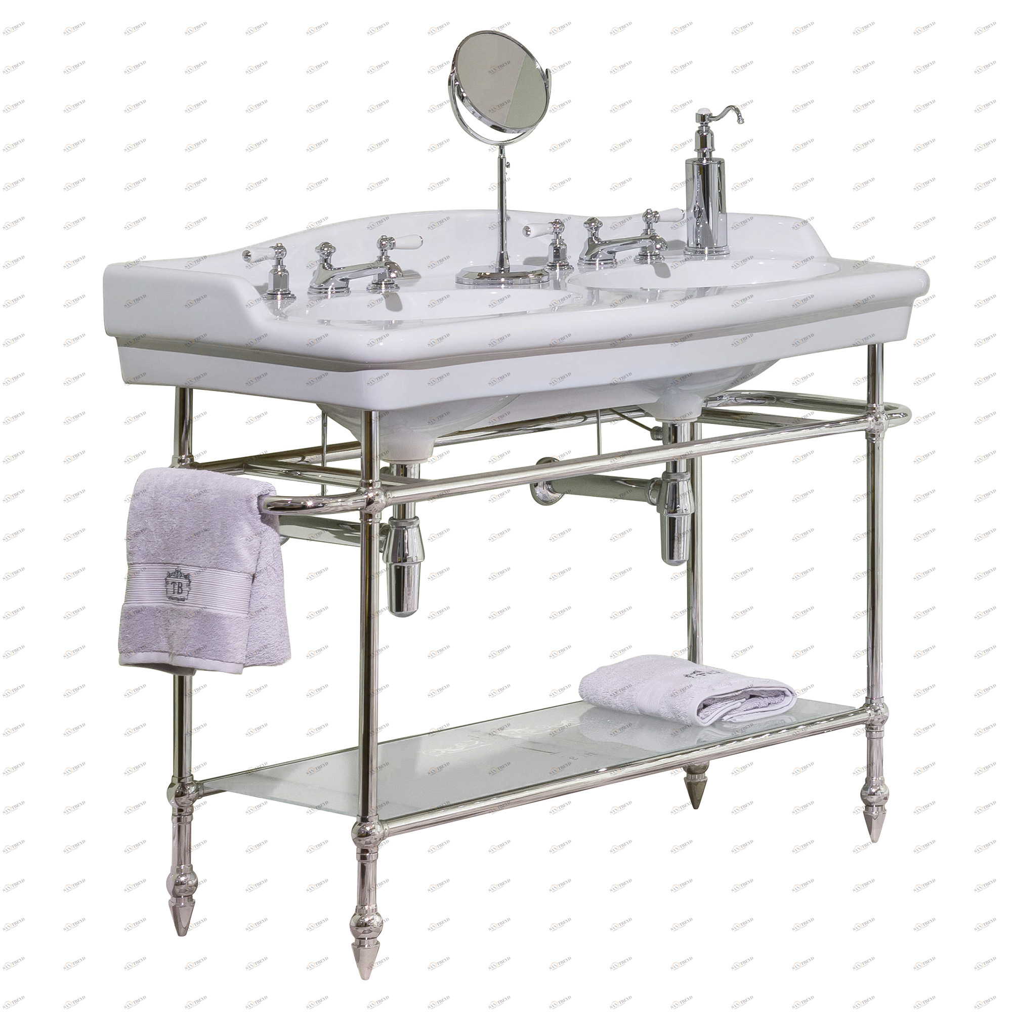 TB-HEL-483 Напольная раковина стоящая овальная Traditional Bathrooms 