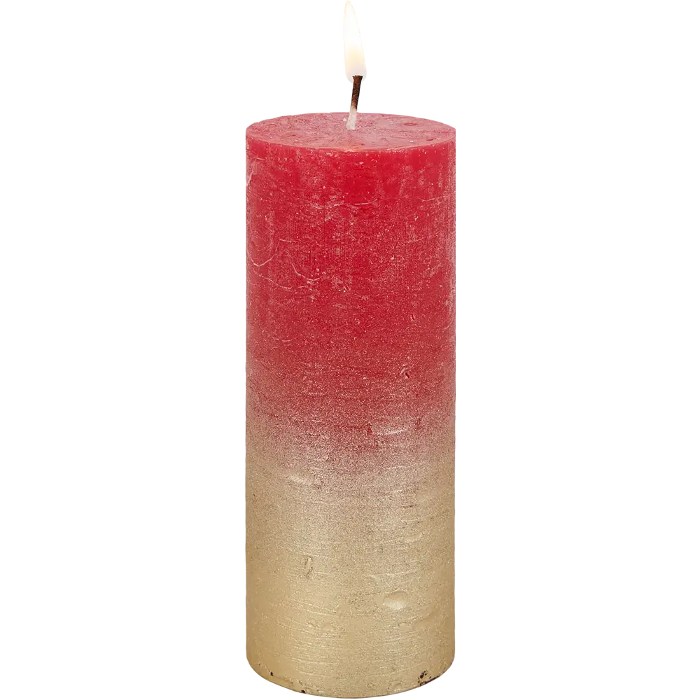 Santreyd: Свеча-столбик «Рустик» в красно-золотом оттенке 83305495 STLM-0040301 - Вид №2