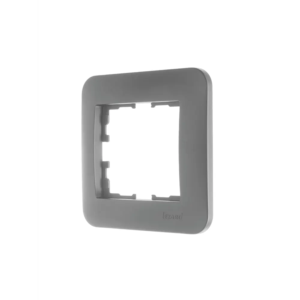 Рамка для розеток и выключателей Lezard Asti 1 пост горизонтальная цвет платина STLM-2109171