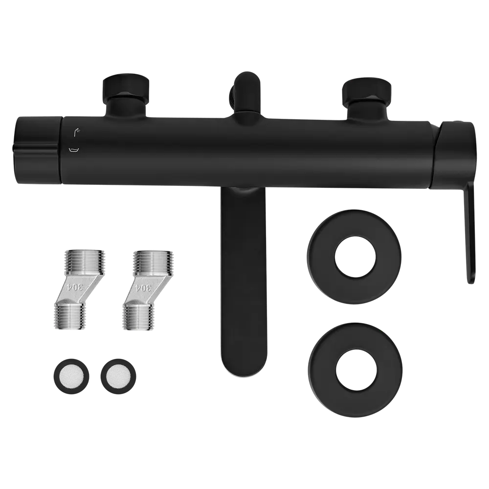 Смеситель для ванны KONSENSA Нарни YA3644PC однорычажный цвет черный матовый STLM-2182327 - Вид №4