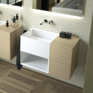 SIGN RETTANGOLO VANO SENZA Подвесная раковина из ASTONE®