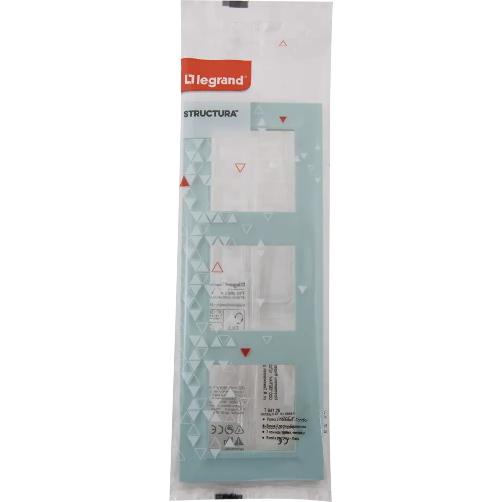 Рамка Legrand Structura для розеток и выключателей, 3 поста, голубой 82064637 STLM-0018626 - Вид №4