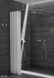 DSFE900 Пятиугольный карниз для душевой занавески, 90 x 90 см, для привинчивания PHOS