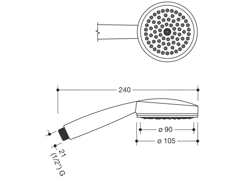 950.33.E032 ручной душ HEWI Universalprodukte  - Вид №1