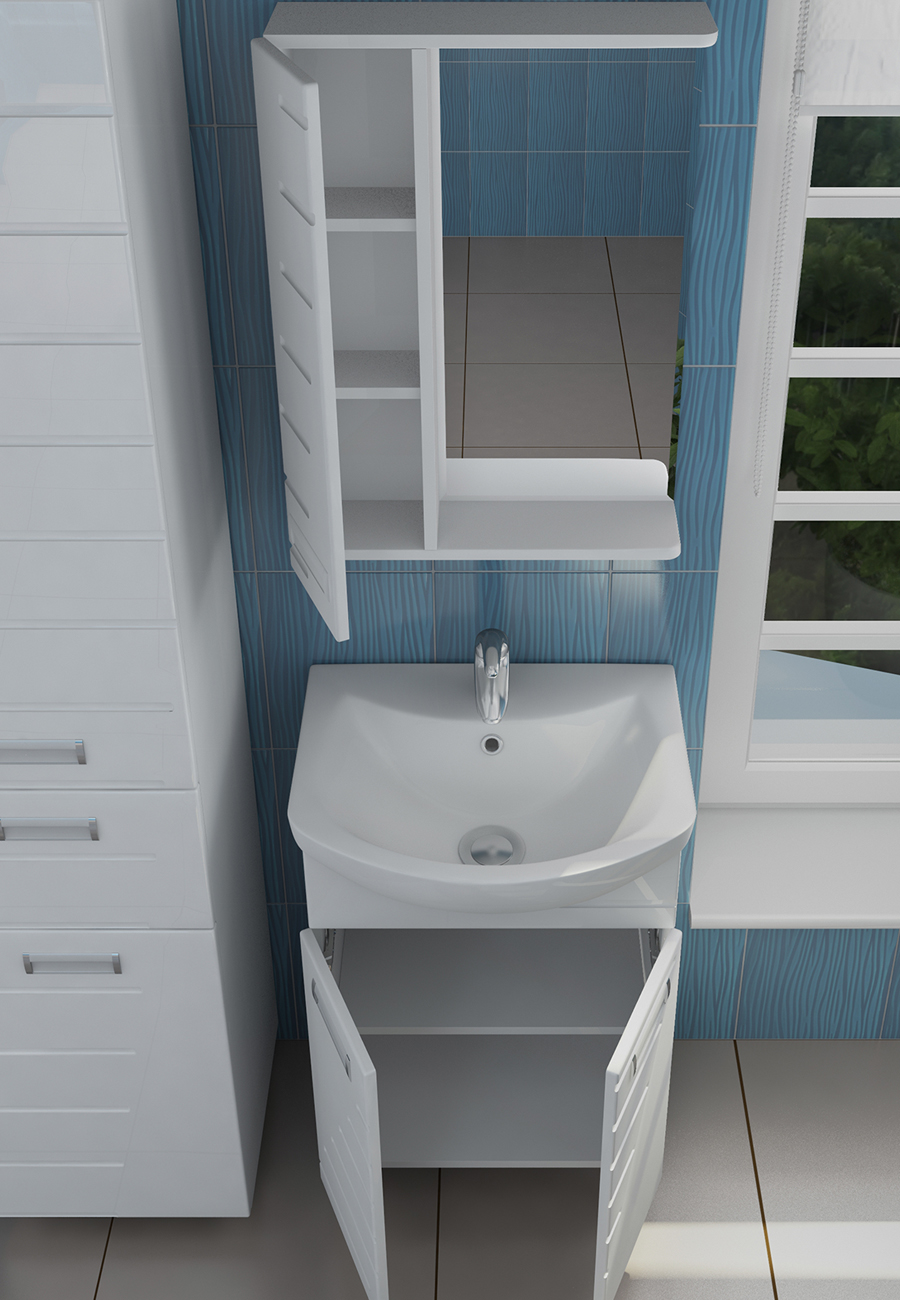 Тумба Diana 500 (под ум Ладога)470⨉280⨉700 мм белый Santreyd sun-id-665376 - Вид №1