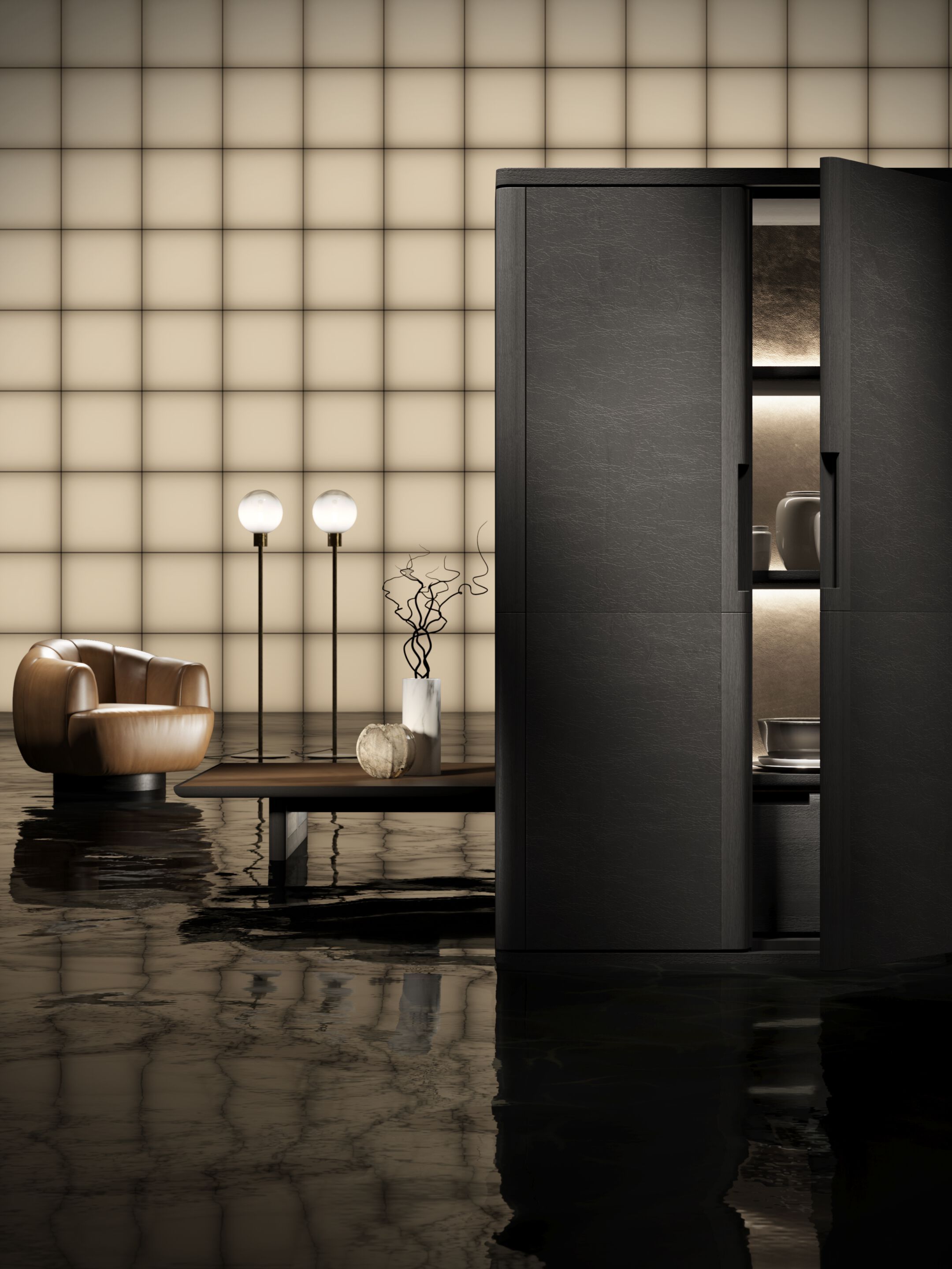 Кожаное кресло с подлокотниками GIOPAGANI ORNELLA ARCH-00063178 - Вид №3