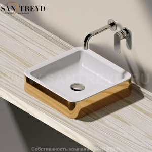 NL40AGOLD Накладная раковина под столешницу  квадратная Ceramica Flaminia Nile