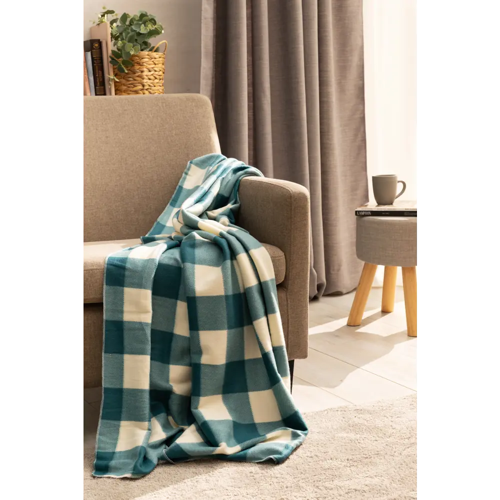 Плед Windsor 130x170 см флис цвет бирюзовый Ardenza STLM-2056728 - Вид №3