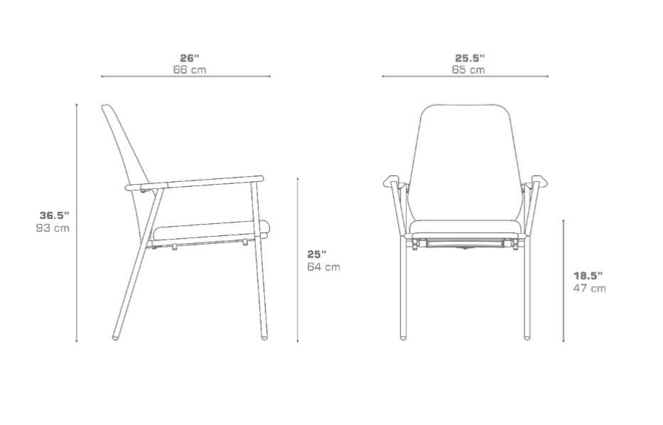 Тканевый штабелируемый садовый стул с подлокотниками MAMAGREEN Clara ARCH-00082803 - Вид №12