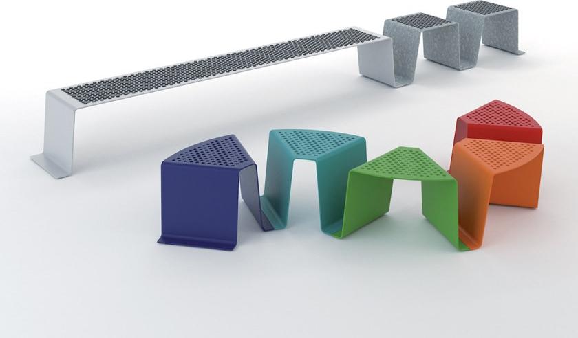 mmcité1 Скамья без спинки Sinus sun-id-1395801 - Вид №2