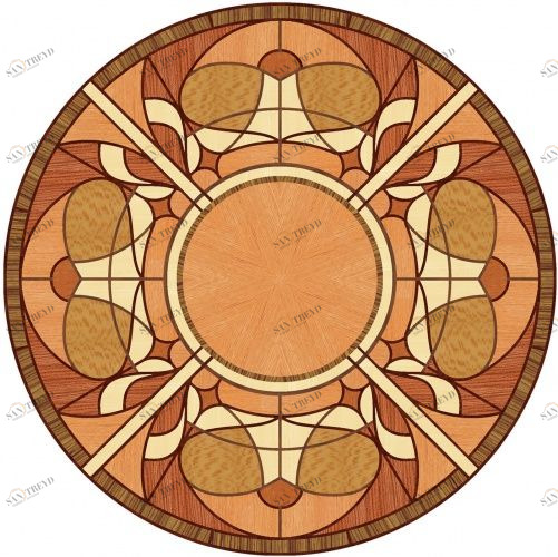 Художественный паркет Da Vinci Розетка 26-211 Дуб Селект (Гладкая) х1000диаметр мм 260090211