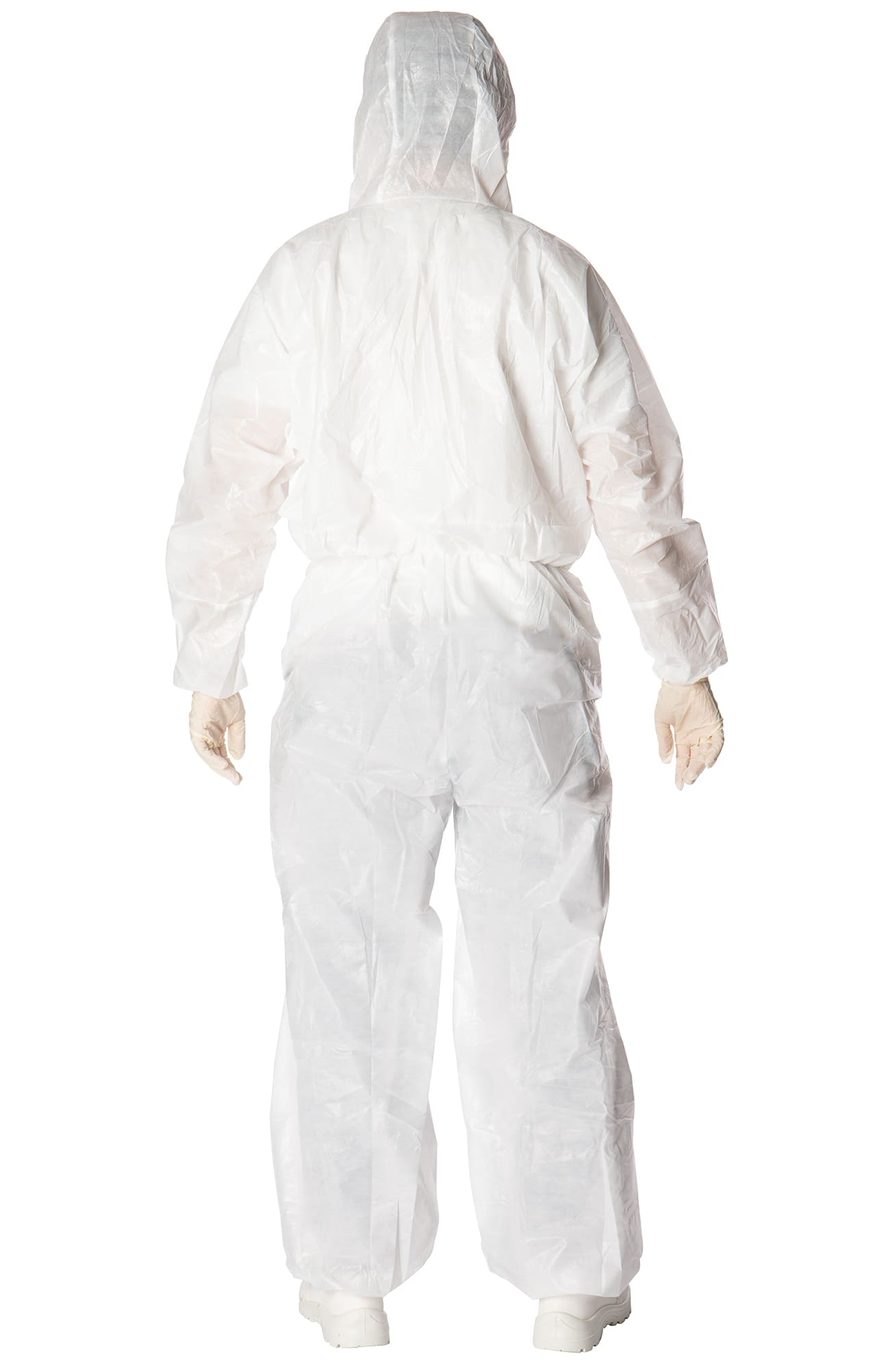 5030159 Комбинезон одноразовый из спанбонда ламинированного белый  Одноразовая одежда размер M(42-46/158-164) Спецодежда  - Вид №1
