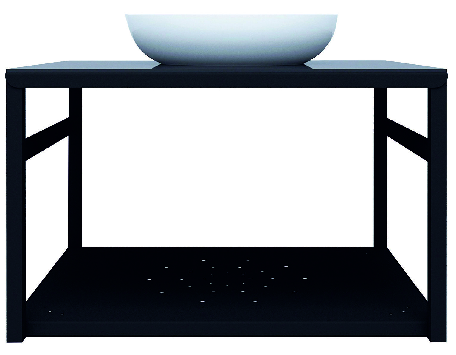 82634405 Полка для опоры Ferro 60 см металл цвет чёрный Fero STLM-0032383 Santreyd 