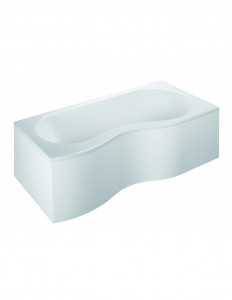 660060 001 00  Компактная ванна Edeol, прямая версия, 5 регулируемых ножек и рама в комплекте, 180 x 90/80 см Valentin