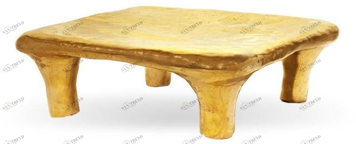 Scarlet Splendour Квадратный латунный журнальный столик Fools' gold sun-id-1378057