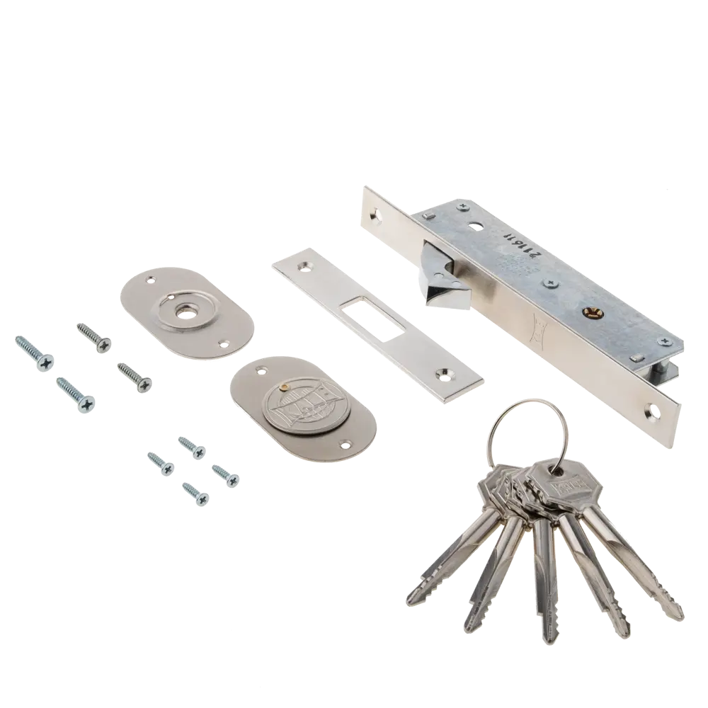Замок врезной Kale 201F-BS20-NI-5KEY-STB хром 84229532 STLM-2006807  - Вид №4
