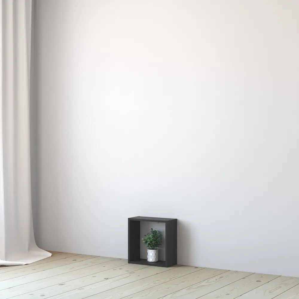 Стеллаж SPACEO KUB 1/2К, 36х36х15,9 см, цвет графит STLM-2080967 - Вид №3