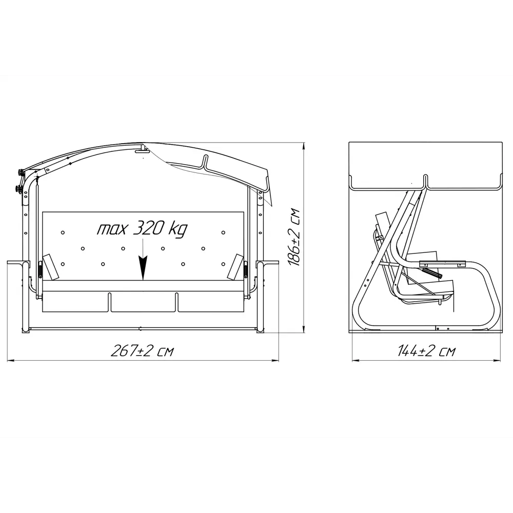 Качели садовые Саванна Santreyd STLM-2070178 - Вид №3
