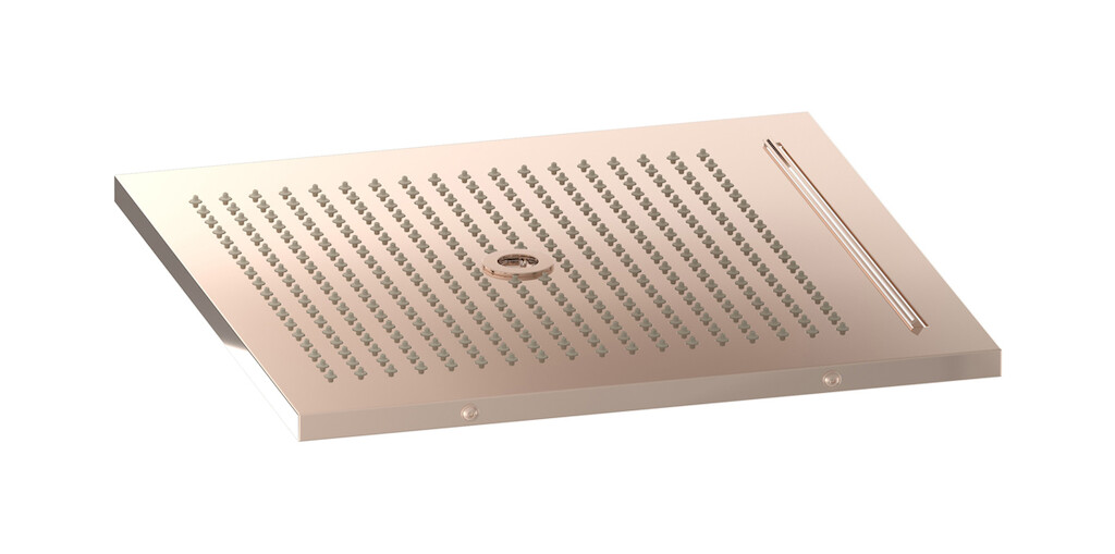 Полувстроенный верхний душ с режимами - дождь, водопад и хромотерапия WE ARE IB av370rs Rose Gold Aqua