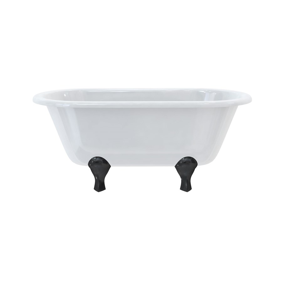 Burlington Двухсторонняя ванна Windsor 150 см с роскошными ножками с ножками Luxury Claw в черном цвете E4 L1B  - Вид №8