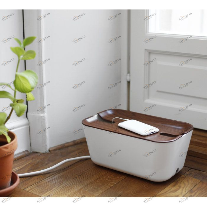 Органайзер для проводов Hideaway средний белый-коричневый Bosign 291170