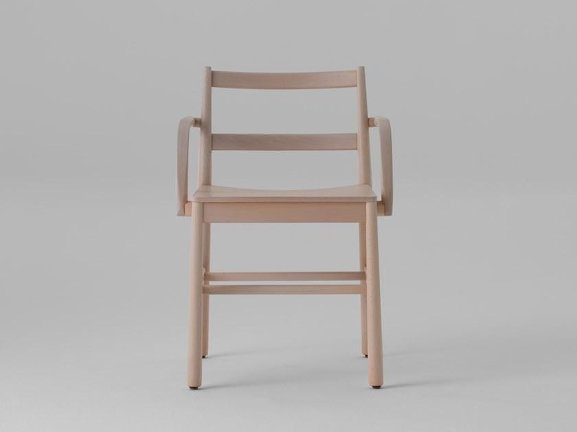 TrabA' Стул из бука с подлокотниками Julie 0020-le-ar - Вид №2