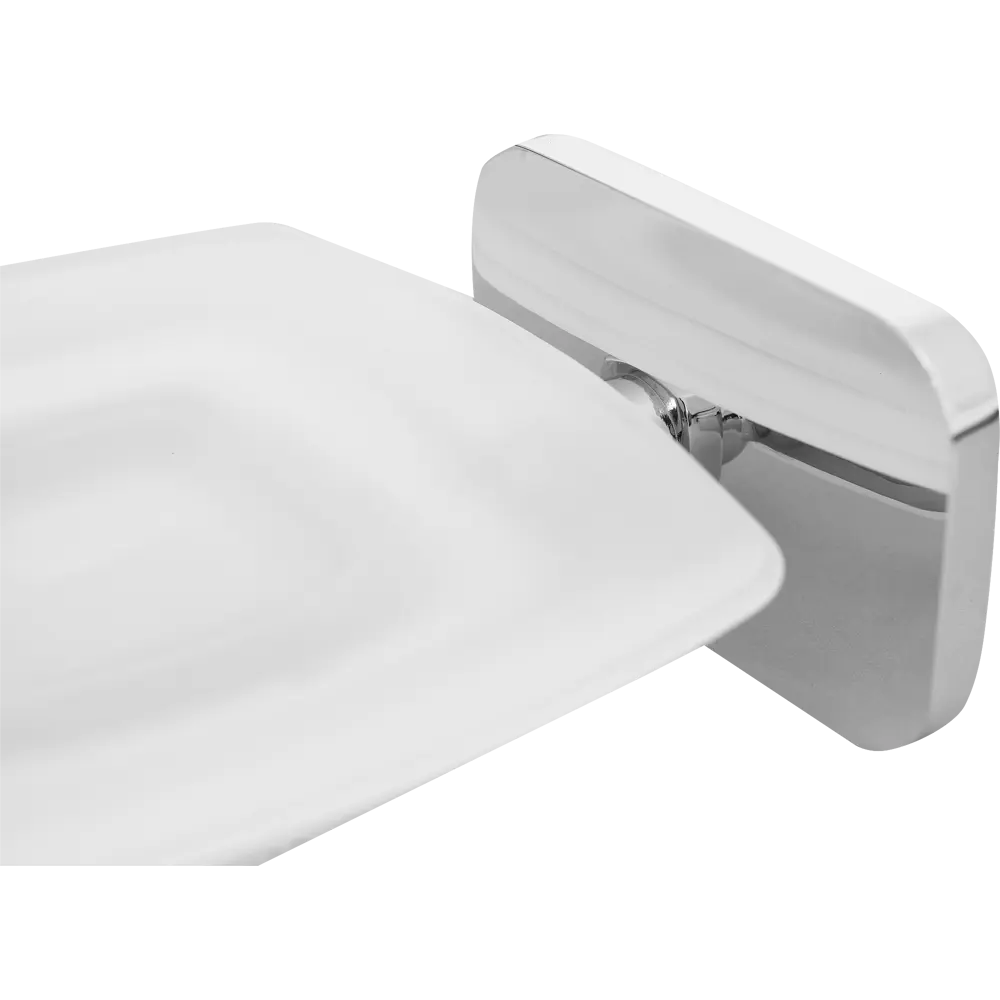 Мыльница подвесная «Kraft», стекло, цвет хром BRISSEN STLM-2202605 - Вид №2