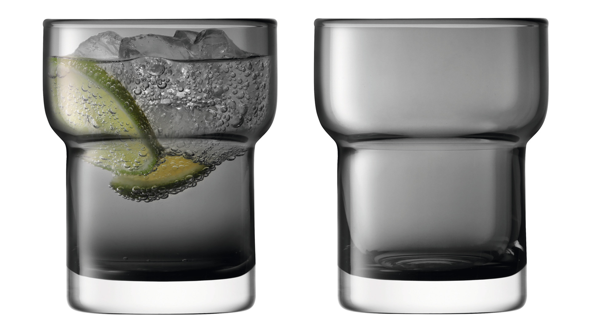 10656210 LSA International Набор стаканов LSA International, "Utility", 300мл, серый, 2шт. Стекло - Вид №1