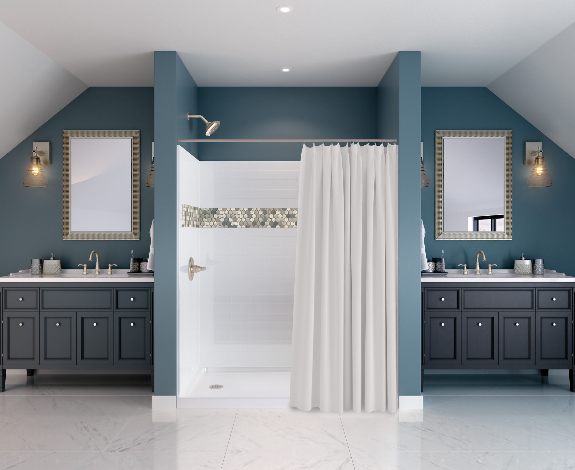 Подставка для душа 60 x 32 дюйма - левый слив Delta Faucet 40094L - Вид №12