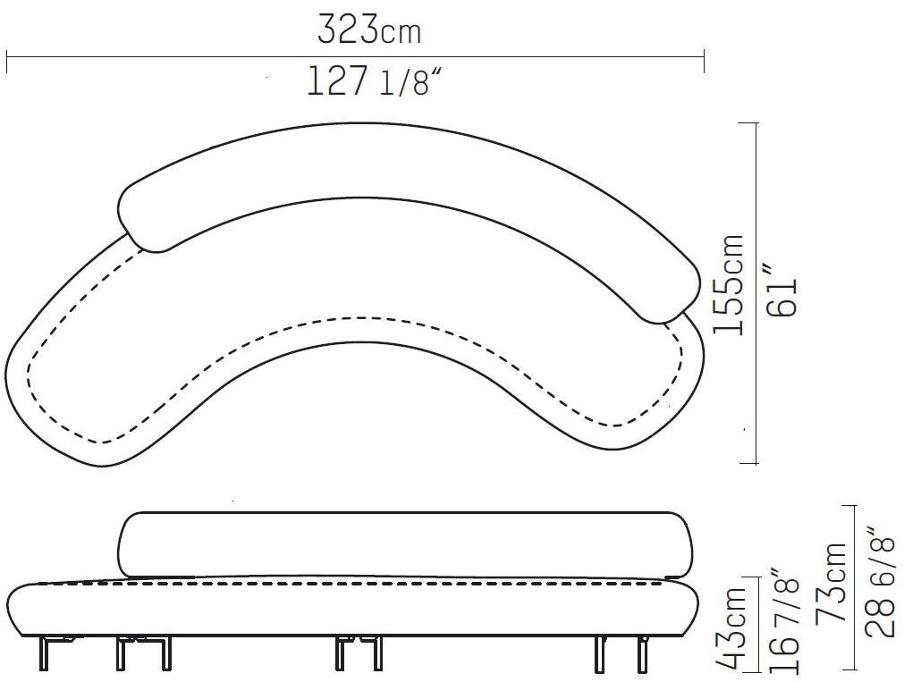 Piet Boon Изогнутый диван из ткани Ella living Pbc 06.30/31/32/.01 - Вид №5