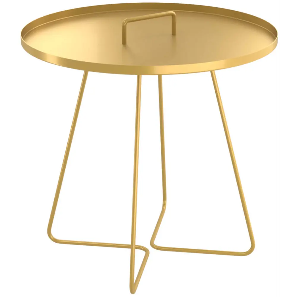 Кофейный столик круглый 45x45 см золотой Sheffilton STLM-2033805 - Вид №1