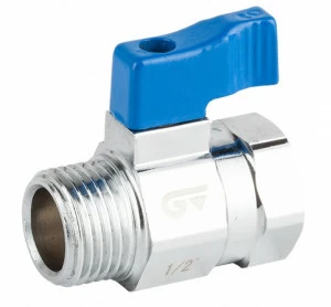 GENEBRE 3097 05 Мини-шаровой кран (синяя ручка-бабочка)