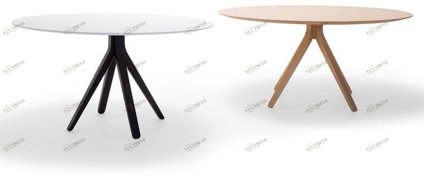 Andreu World Круглый деревянный стол Nuez table sun-id-1480003