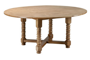 HT203A Круглый обеденный стол Bobbin Cross Stretcher ijlbrown