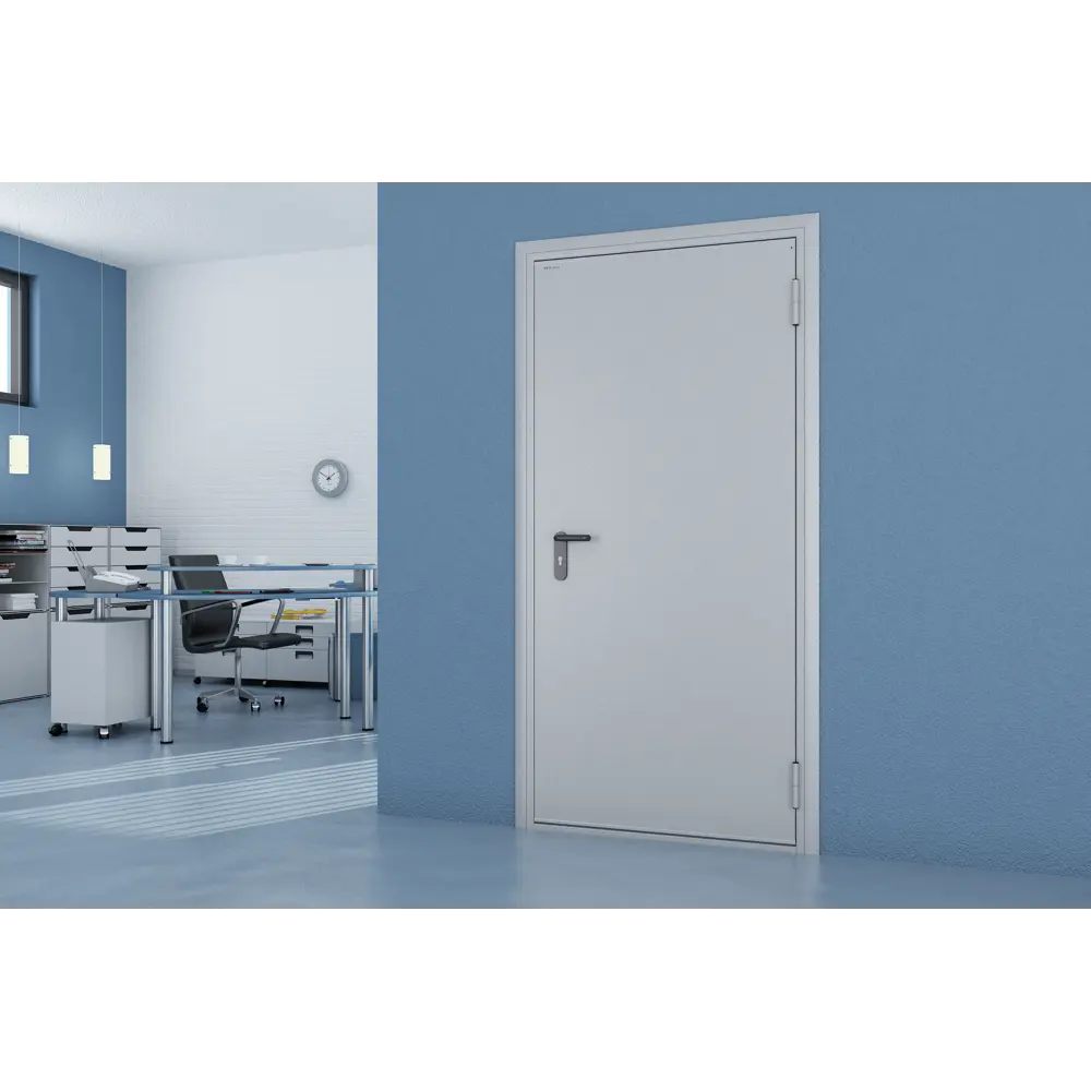 Дверь техническая 980x2050 мм правая цвет светло-серый RAL7035 DOORHAN STLM-2147358 - Вид №3