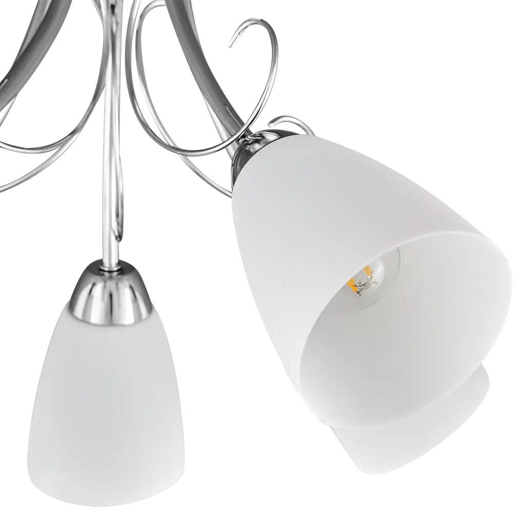 Люстра потолочная JLIGHT GALA 5 ламп 20 м², цвет хром/белый 84534219 STLM-2173027  - Вид №5