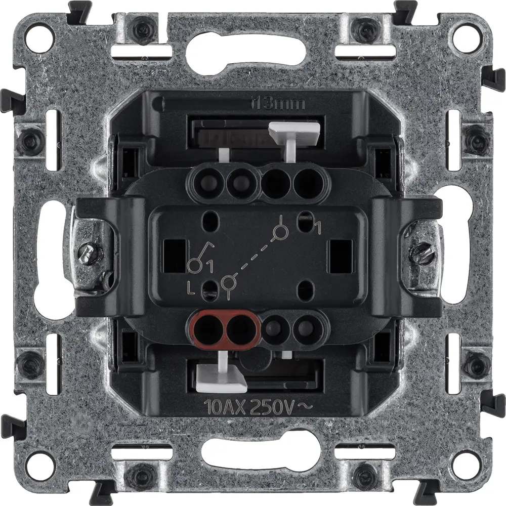 Valena ALLURE.Выключатель 10АХ 250В с лицевой панелью.Безвинтовые зажимы.Белый legrand VALENA LIFE/ALLURE STLM-2038409 - Вид №2