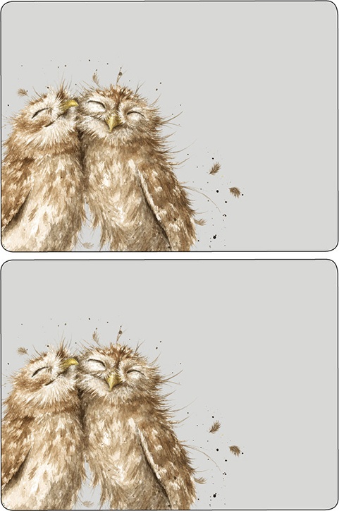 10608500 Pimpernel Набор подставок под горячее Pimpernel "Забавная фауна.Совы" 40х29см, 4шт Пробка 