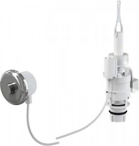 Кнопка пневматического смыва на расстоянии – ручное управление, xром-глянец, монтаж: в стену