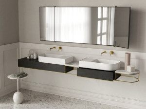 Двойной секционный подвесной умывальник