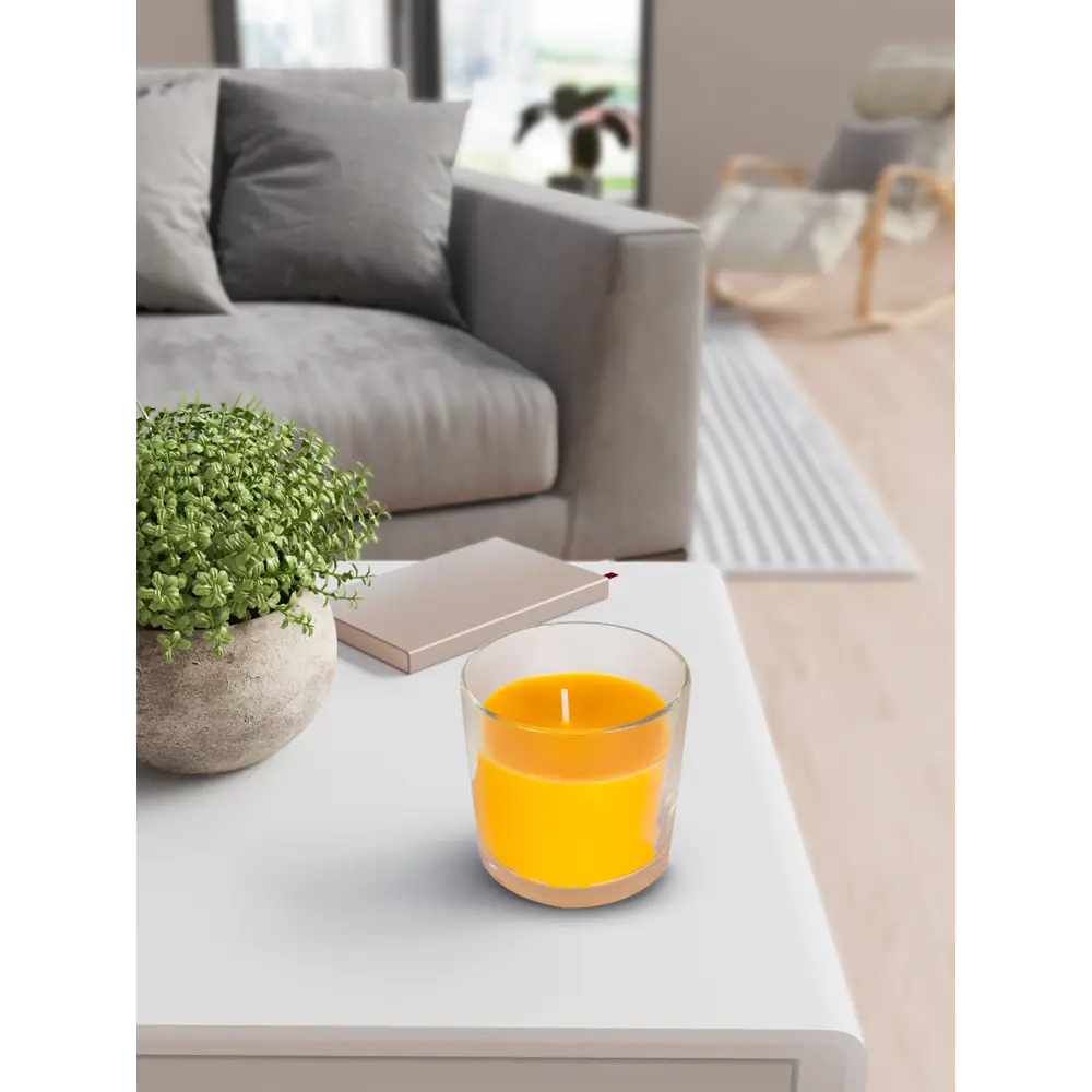 Свеча ароматизированная в стакане Персик 82018468 STLM-2078503 Santreyd  - Вид №2
