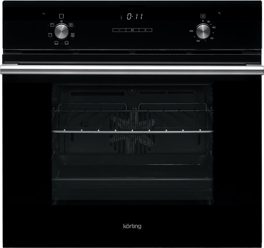 OKB 760 FN Встраиваемые электрические духовки / crystal, 59.8 х 59.5 x 56 см, 6 режимов нагрева, гриль, конвекция, таймер, дисплей, черная Korting Korting Crystal Santreyd 