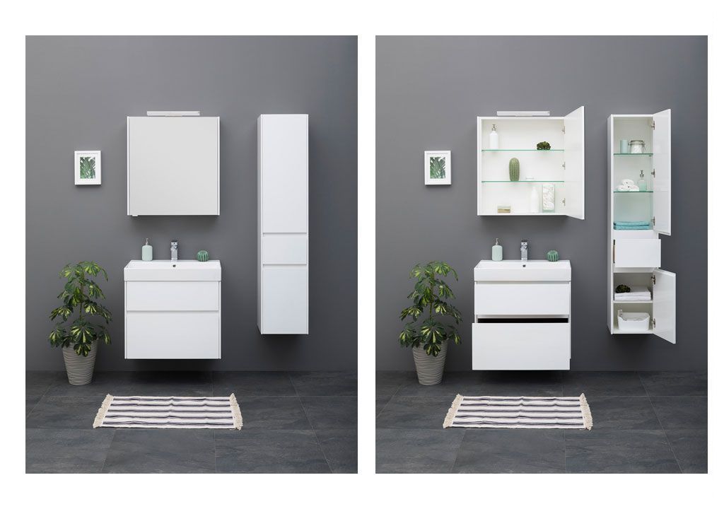 Тумба с раковиной Aquanet Бруклин 70 белый 0020395900198207 - Вид №4