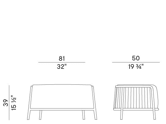 Ткань и веревка сад пуфик Potocco ARCH-00133449 - Вид №2
