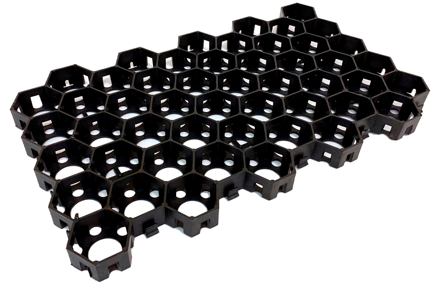 Газонная решетка чёрная 544*336*32мм ГеоПластБорд