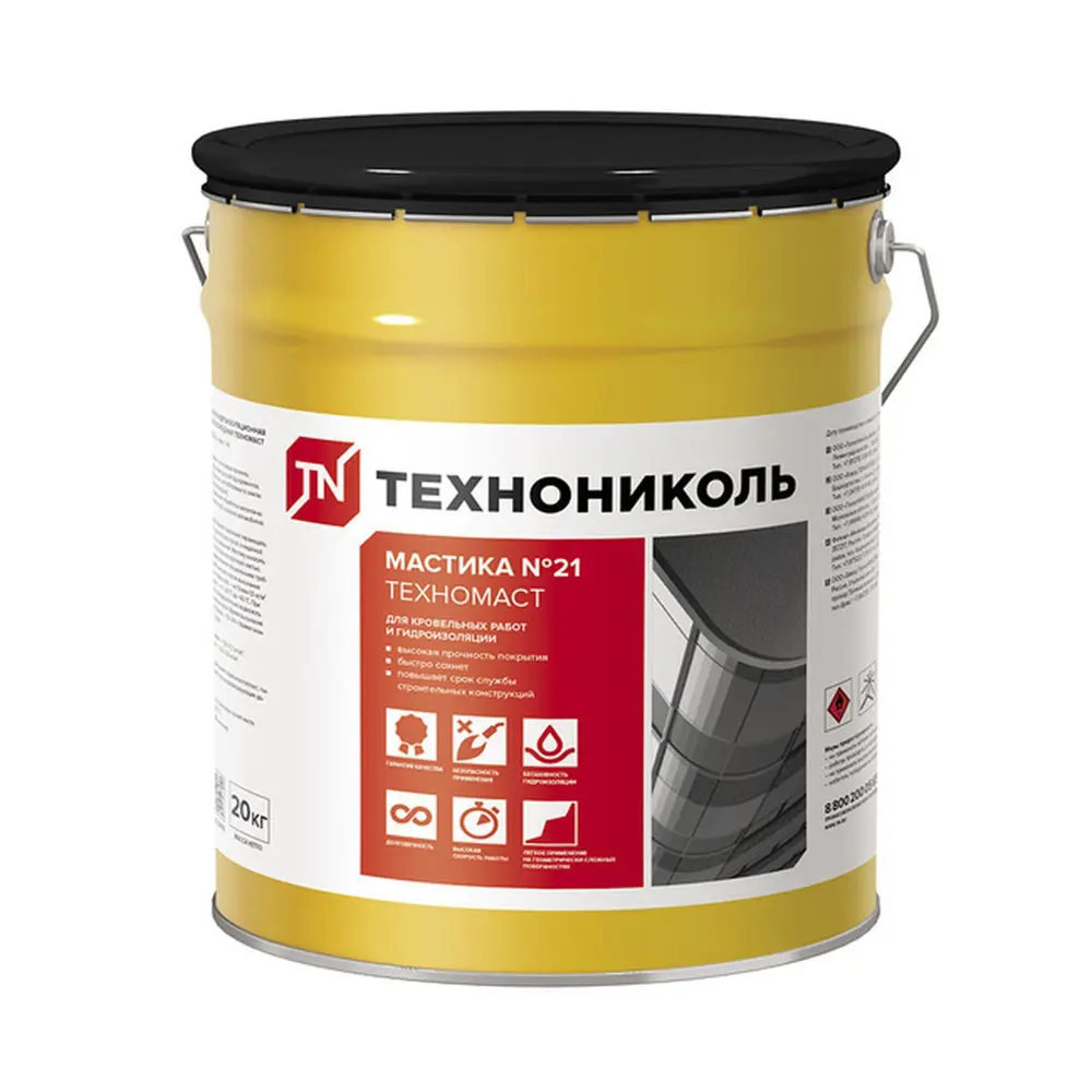 ТЕХНОНИКОЛЬ Техномаст №21: Гидроизоляционная мастика для кровли и ремонта 12692921 Техномаст № 21 STLM-1018358