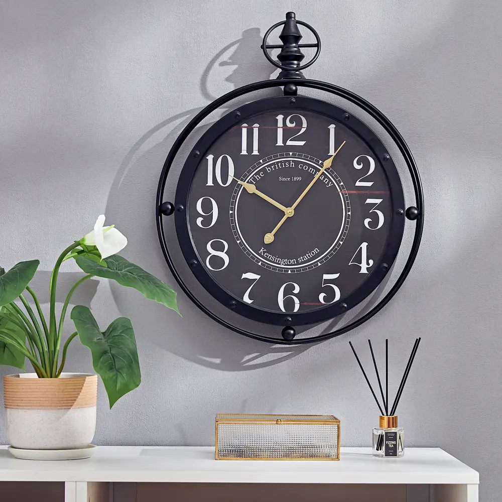 Часы настенные Dream River Маятник GH60229 круглые МДФ цвет черно-коричневый бесшумные ø47.5 Осень STLM-2049425 - Вид №4