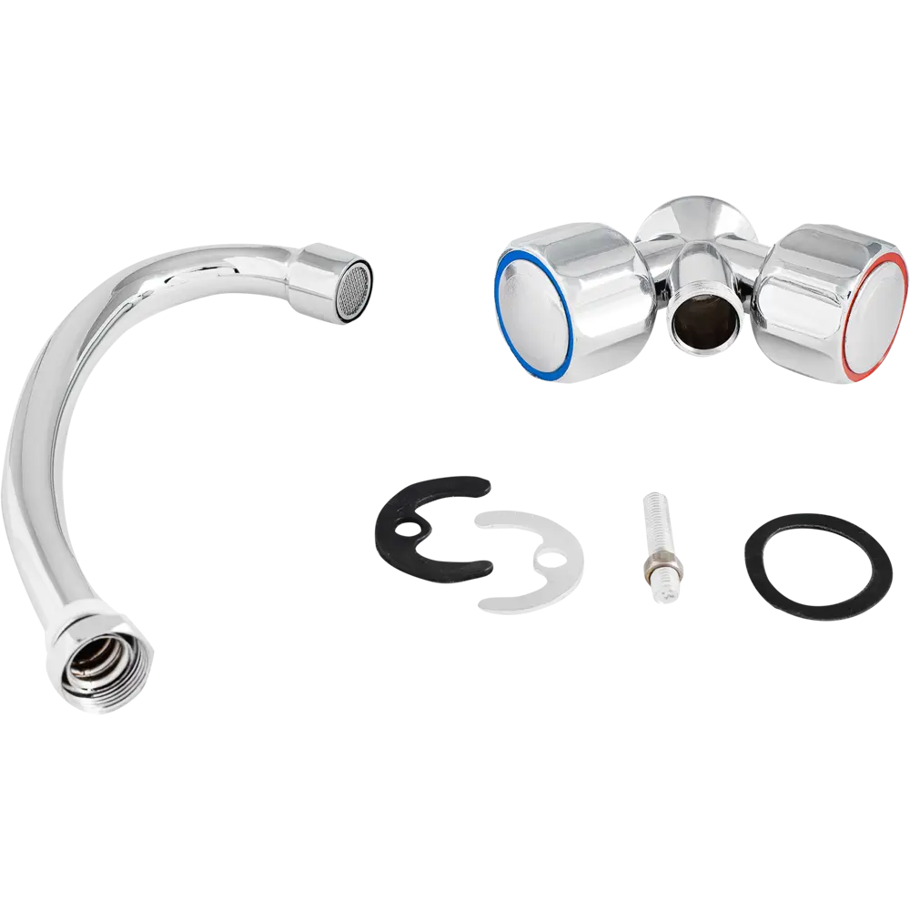 Смеситель для раковины Молот Лидия 5.25/8 двухвентильный цвет хром STLM-2047520 - Вид №2